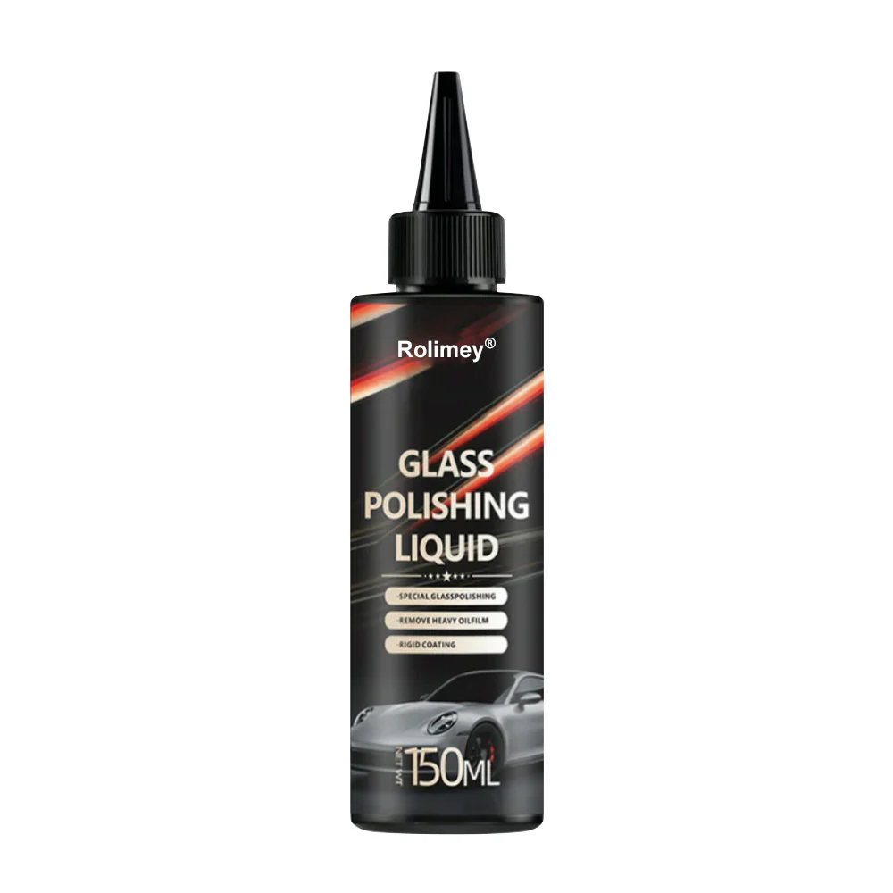 🆙2025 New Glass Polishing Liquid with Sponge - Windshield Anti Fog Hydrophobic Coating Spray, Scratch Remover for Car Windows, Mirrors, Oil Film & Glass Surfaces