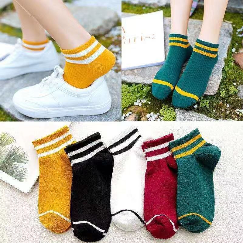5 Pairs Socks Sets Women Elegant Retro Polyester Cotton Low Tube Women Socks Breathable Japanese Style Casual Cotton Short Sock - Image 10