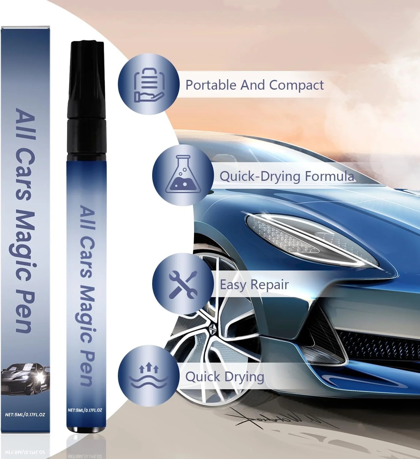 🚗 All Cars Magic Scratch Pen – Quick Car Paint Repair for Any Colour, Durable & Easy - Image 3